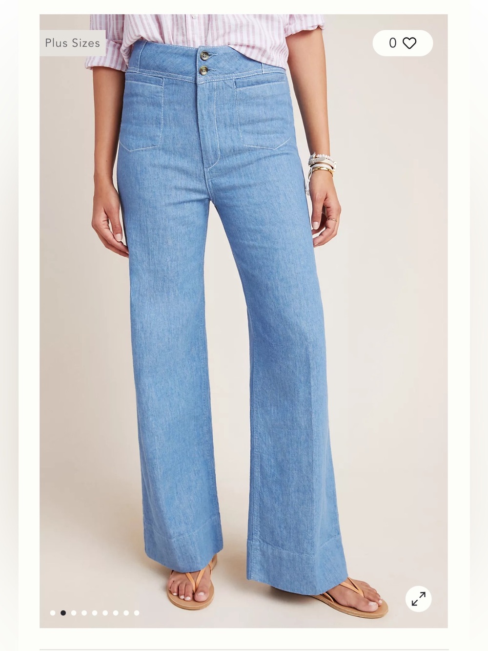 Pilcro High-Rise Wide-Leg Trouser Jeans Size 28 - Picture 2 of 16